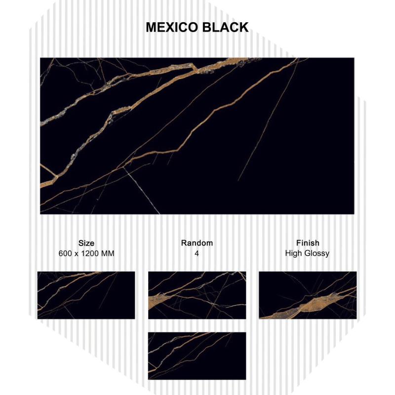 Gạch Ấn Độ 600x1200 mm MEXICO BLACK