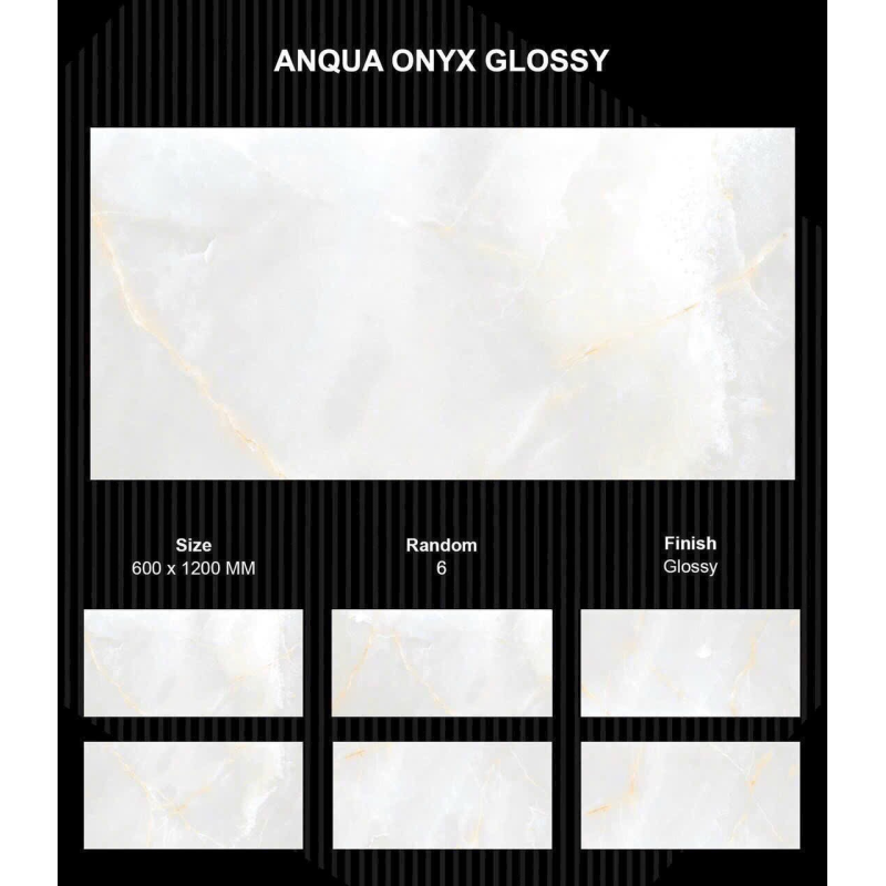 Gạch Ấn Độ 600x1200 mm ANQUA ONYX GLOSSY