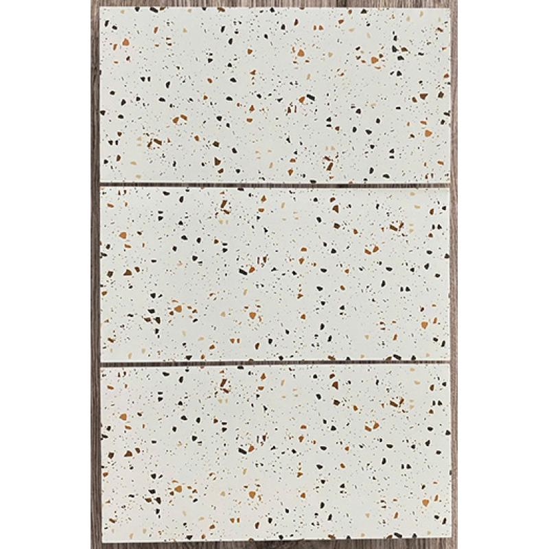 Gạch terrazzo 300x600 đá KIS hạt lớn nền kem